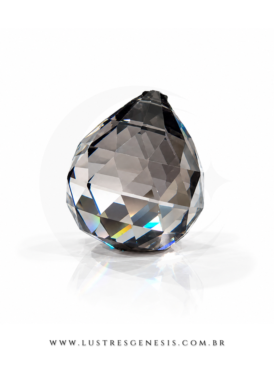 Bola esfera de cristal K9 tom Fumê para lustre e feng-shui, disponível nos tamanhos 30mm